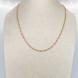 Cadena Figaro 1.4gr / 17 1/2 in / 1.49mm Oro Rosa +1 18K &