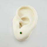 Topos Cuatro Garras Esmeraldas 14pts 0.54gr / 2.5mm Oro Amarillo 18K