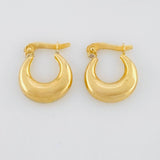 Candongas Media Luna 1.25g / 1/2 in Oro Amarillo 18K