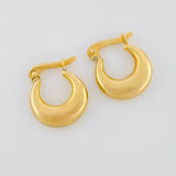 Candongas Media Luna 1.1g / 1/2 in Oro Amarillo 18K