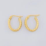 Candongas Mary Ovalada 1.2g / 3/4 in Oro Amarillo 18K