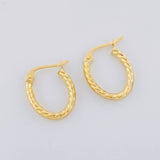 Candongas Mary Ovalada 1.2g / 3/4 in Oro Amarillo 18K