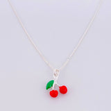 Venetian Chain Pendant Cherries 3.2g / 18 in / 0.9mm Silver 925