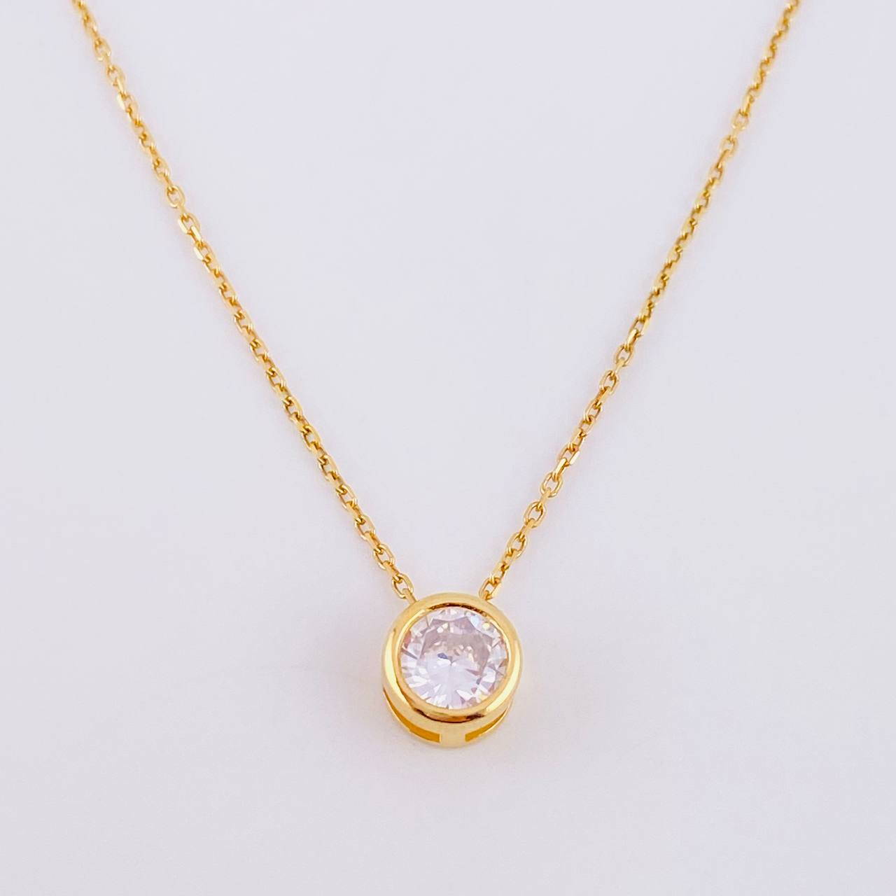Classic Link Chain Circular Halo 3.25g / 18 in / 1.2mm Vermeil Silver 925