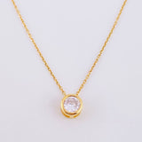Classic Link Chain Circular Halo 3.25g / 18 in / 1.2mm Vermeil Silver 925