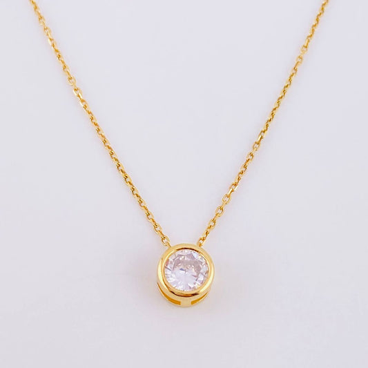 Classic Link Chain Circular Halo 3.3g / 18 in / 1.1mm Vermeil Silver 925