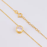 Classic Link Chain Circular Halo 3.2g / 18 in / 1.2mm Silver Vermeil 925