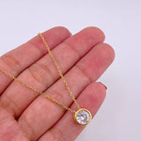 Classic Link Chain Circular Halo 3.2g / 18 in / 1.2mm Silver Vermeil 925