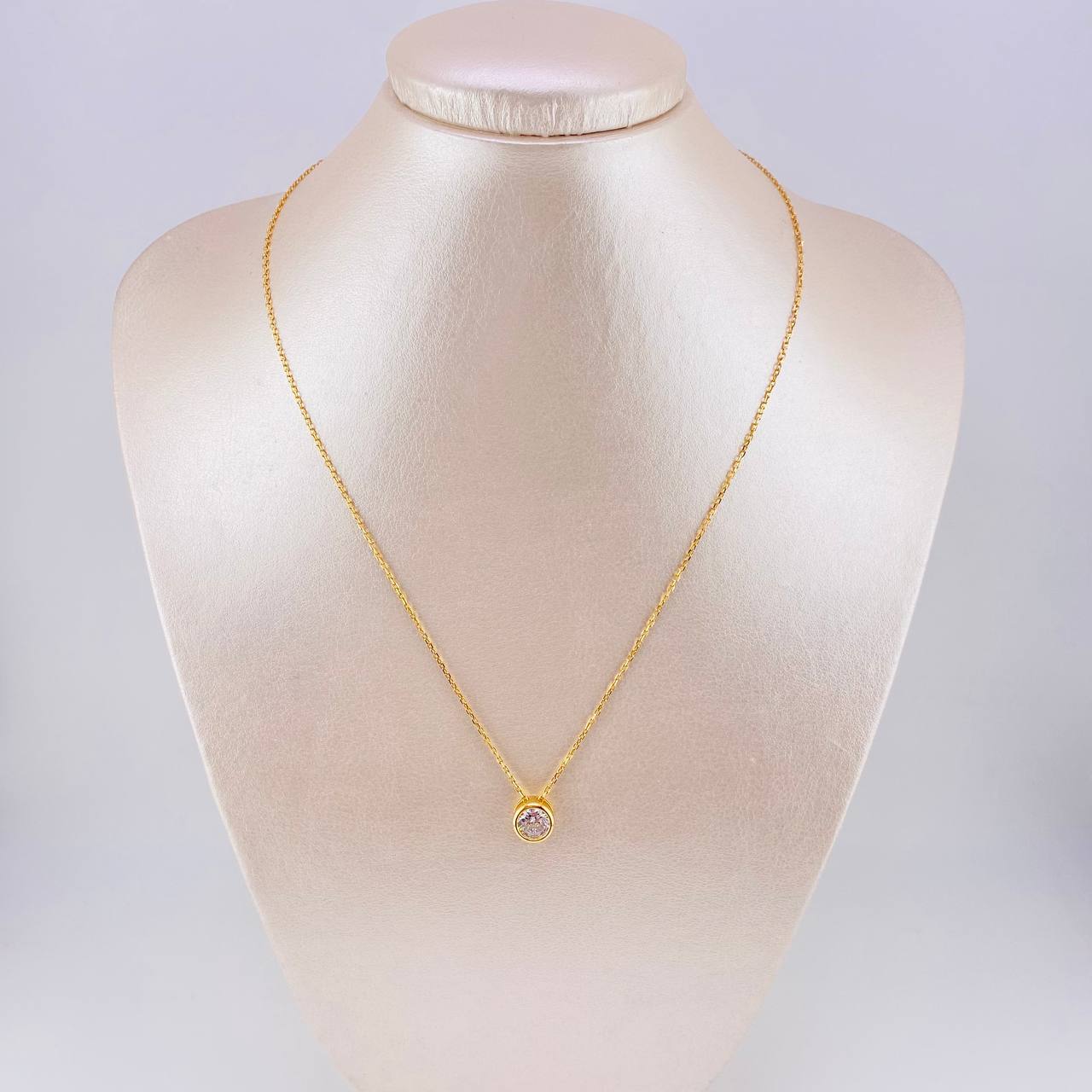 Classic Link Chain Circular Halo 3.2g / 18 in / 1.2mm Silver Vermeil 925