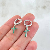 Hoop Earrings Cruz 2.9gr / 2.5cm Emeralds 40pts White Gold (Jewel)