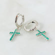 Hoop Earrings Cruz 2.9gr / 2.5cm Emeralds 40pts White Gold (Jewel)