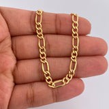 Cadena Figaro 9.25gr / 23 3/4 in / 4.13mm Oro Amarillo +1 18K $