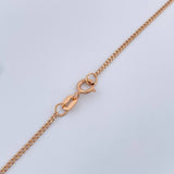 Cadena Mini Cubana 1.45gr / 23 1/2 in / 1mm Oro Rosa +1 18K $