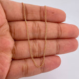 Cadena Mini Cubana 1.4gr / 23 1/2 in / 1mm Oro Rosa +1 18K $
