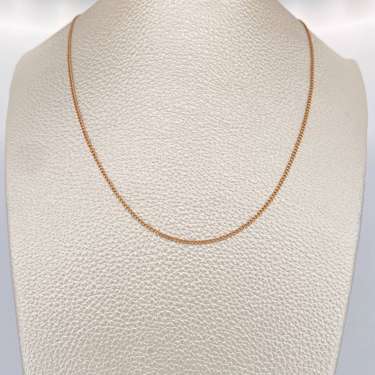 Cadena Mini Cubana 1.4gr / 23 1/2 in / 1.29mm Oro Rosa +1 18K &