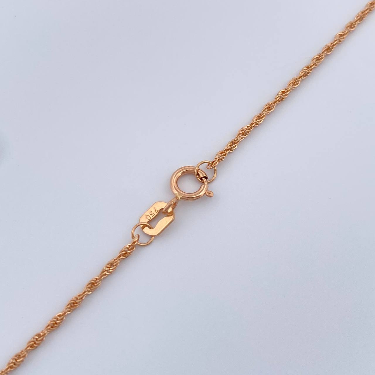 Cadena Lazo 0.9gr / 19 1/2 in / 1.18mm Oro Rosa +3 18K &