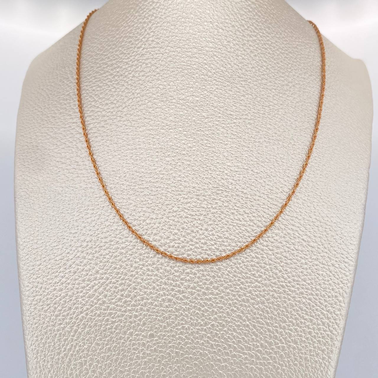 Cadena Lazo 0.9gr / 19 3/4 in / 1.17mm Oro Rosa +3 18K &