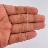 Cadena Veneciana 1.6gr / 17 3/4 in / 0.64mm Oro Amarillo +3 18K &