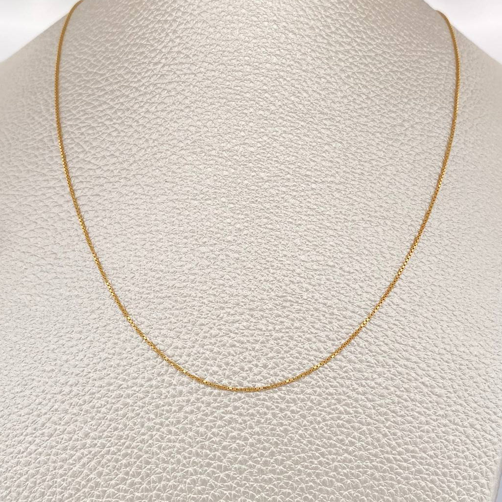 Cadena Veneciana 1.6gr / 17 3/4 in / 0.64mm Oro Amarillo +3 18K &