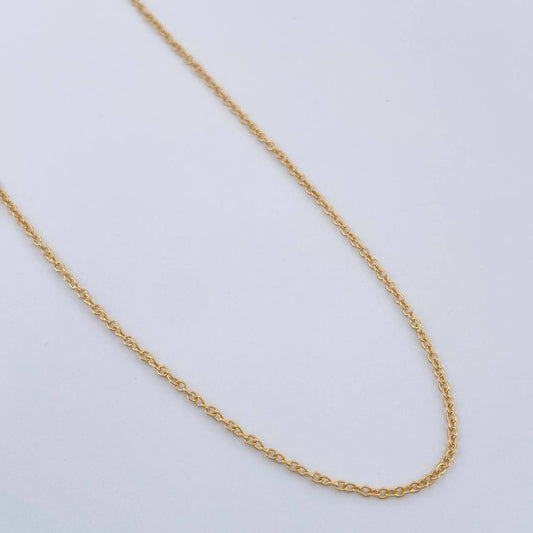 Cadena Aro Seguido 1.35gr / 18 in / 0.9mm Oro Amarillo +3 18K $