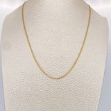 Cadena China 2.25gr / 16 1/2 in / 1.3mm Oro Amarillo +1 18K $