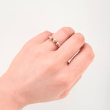 Anillo Trio Bolas Diamantado  1.5gr / T6 1/2 / Tres Oros 18K *