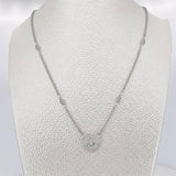 Classic Link Chain Heart Diamonds 25Pts 8.75g / 16 in / 1.23mm 18K White Gold