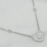 Classic Link Chain Heart Diamonds 25Pts 8.75g / 16 in / 1.23mm 18K White Gold