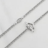 Classic Link Chain Heart Diamonds 25Pts 8.75g / 16 in / 1.23mm 18K White Gold