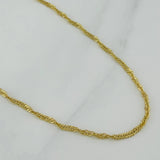 Singapore Chain 1.5 g / 21 3/4 in / 1 mm 18K Yellow Gold