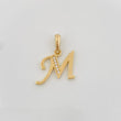 Dije Letra M 1.3 g / 3/4 in Oro Amarillo 18K