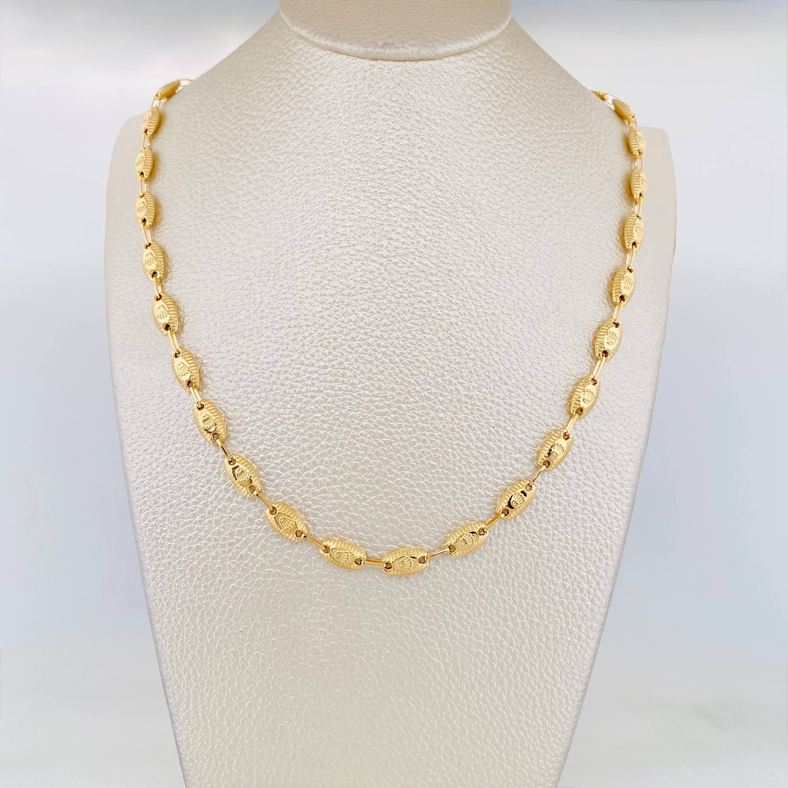 Rustic Chain Crown 10.3 g / 24 in / 5.4 mm 18K Yellow Gold