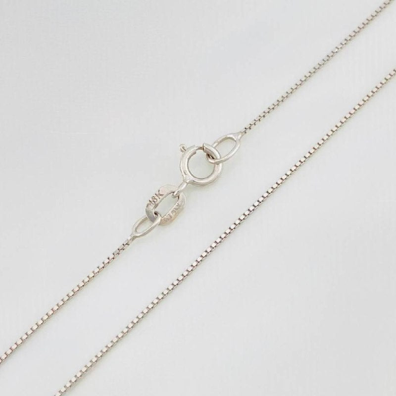 Cadena Veneciana 1.25g / 18 in / 0.55mm Oro Blanco 18K
