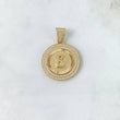 Pendant Letter S Medal 6.95gr / 3.6cm / White Zircons Yellow Gold