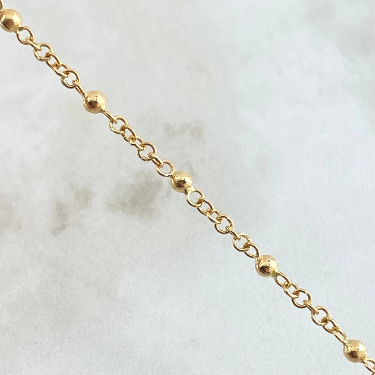 Bracelet Miraculous Virgin Denarius Cross 3.75gr / 7.5in / 18K Gold