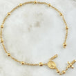 Virgin Miraculous Denario Cross Anklet 5.15gr / 26cm / 18K Gold