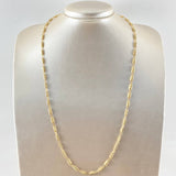 Rustic Barrel Striped Chain 7.4gr / 60cm / 18K Gold