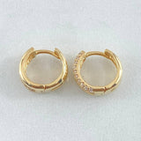 Hoop Earrings Independent Tracks 3.1gr / 0.4in / 18K Gold