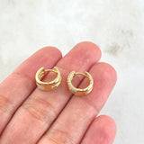 Hoop Earrings Independent Tracks 3.1gr / 0.4in / 18K Gold