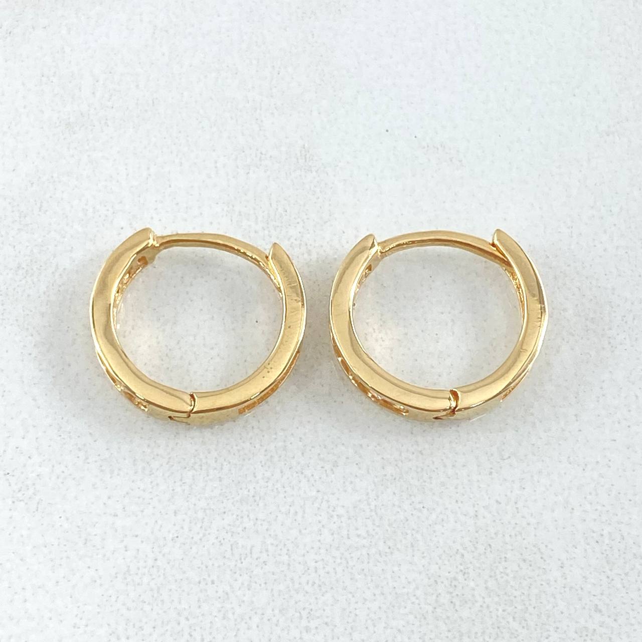 Candongas Carril 1.85gr / 1.2cm / Oro 18K