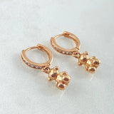 Candongas Carril Oso Sin Rostro 2.75gr / 2cm / Oro 18K