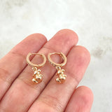 Candongas Carril Oso Sin Rostro 2.75gr / 2cm / Oro 18K