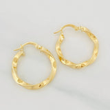 Candongas Kari Rayada 1.9g / 1 in Oro Amarillo 18K