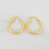Candongas Aro Liso 2.15g / 3/4 in Oro Amarillo 18K