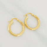 Candongas Aro Liso 2.15g / 3/4 in Oro Amarillo 18K