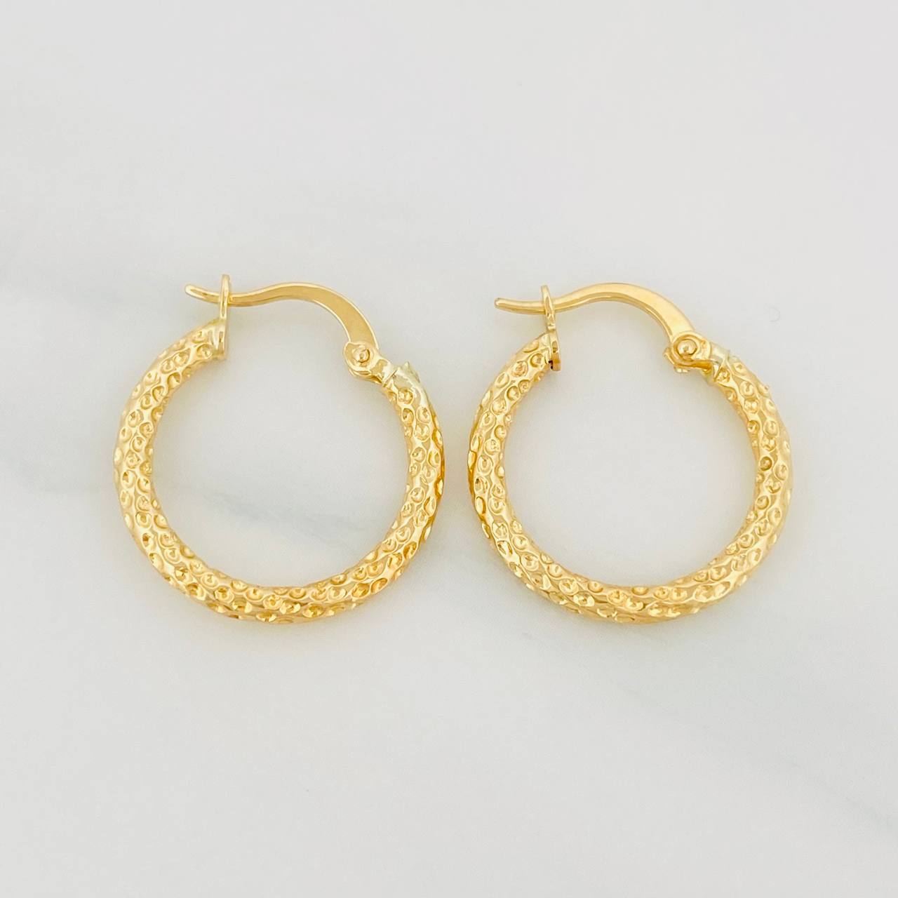 Candongas Fiorella 1.5g / 3/4 in Oro Amarillo 18K