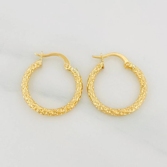 Candongas Fiorella 1.5g / 3/4 in Oro Amarillo 18K