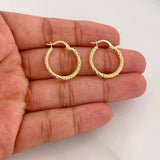 Candongas Fiorella 1.5g / 3/4 in Oro Amarillo 18K