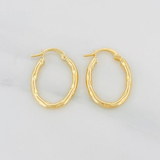 Candongas Lucero Ovaladas 1.45g / 3/4 in Oro Amarillo 18K