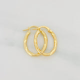 Candongas Lucero Ovaladas 1.45g / 3/4 in Oro Amarillo 18K